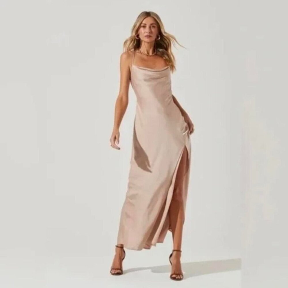 Astr The Label Palisades Cowl Neck Maxi Dress XL